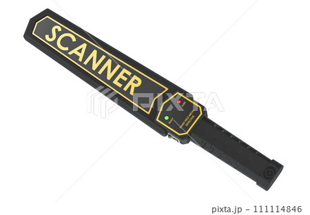 Metal Detector Wand. 3D rendering Metal Detector Wand. 3D rendering 111114846