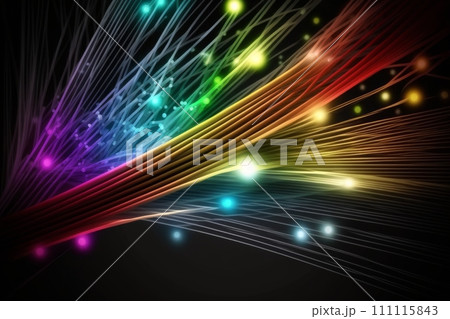 Abstract Colorful Fiber Optic Background for Designers and Creatives, Generative AI Abstract Colorful Fiber Optic Background for Designers and Creatives, Generative AI 111115843