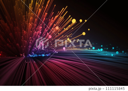 Abstract Colorful Fiber Optic Background for Designers and Creatives, Generative AI Abstract Colorful Fiber Optic Background for Designers and Creatives, Generative AI 111115845