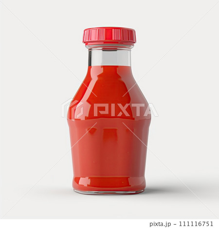 AI-generated content. Red ketchup bottle mockup 111116751