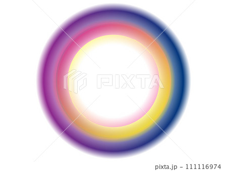 Colorful smooth circular rings abstract futuristic background 111116974