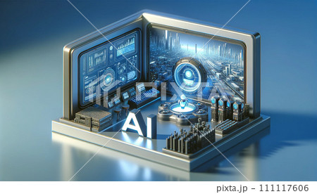 AI・生成AIが精細に躍動する3DCGイラスト AI・生成AIが精細に躍動する3DCGイラスト 111117606