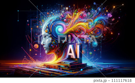 AI・生成AIが精細に躍動する3DCGイラスト 111117618