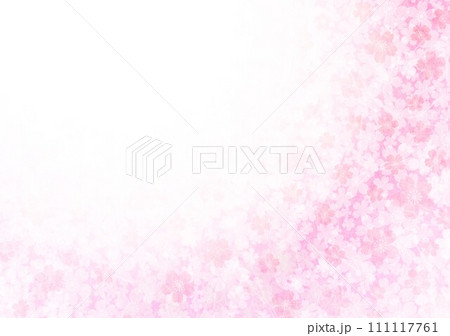 花柄と和紙背景 111117761