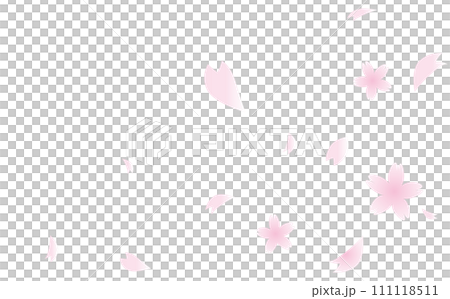 桜の花びらが舞うグラデーション背景素材 111118511