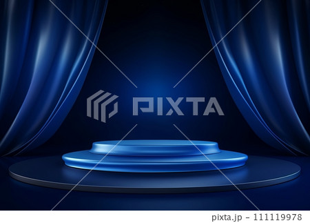Blue podium background in luxury style. Blue podium background in luxury style. 111119978