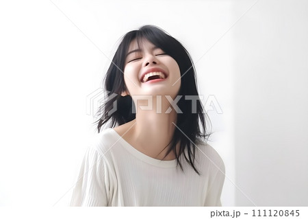 幸せそうな女性19　AI生成画像 111120845