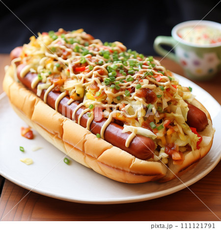 AI-generated content. Hotdog fast food 111121791
