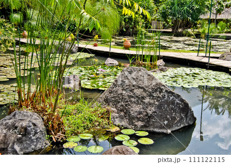 view of a traditional resort on the lake, Garut, West Java 111122115