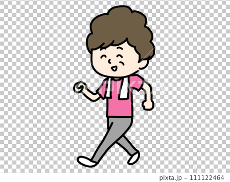 一位高級婦女行走的插圖 一位高級婦女行走的插圖 111122464