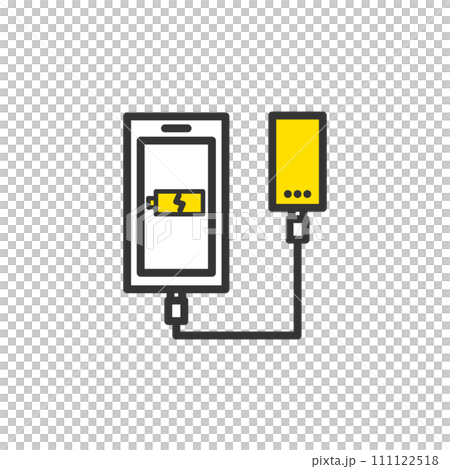 充電器とスマートフォン 111122518