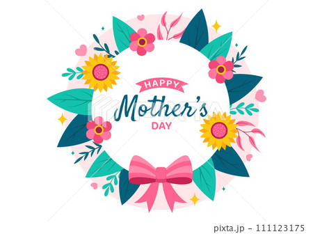 Happy Mother Day Vector Illustration of Affection for Baby and Kids from Mothers with Flower and Gift Concept in Flat Cartoon Background Design Happy Mother Day Vector Illustration of Affection for Baby and Kids from Mothers with Flower and Gift Concept in Flat Cartoon Background Design 111123175