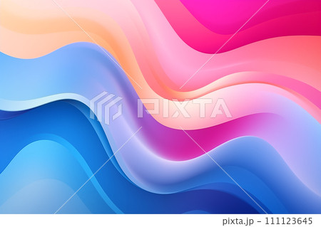 AI-generated content. Abstract geometric trend liquid gradient shape on fluid shape illustration composition background 111123645