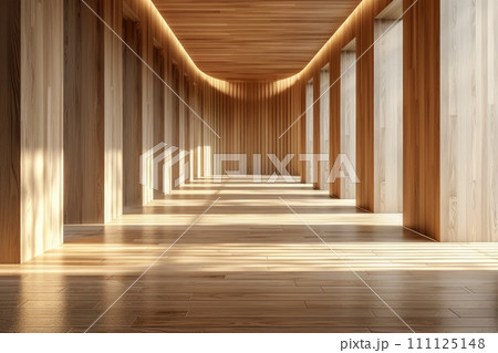 AI-generated content. Empty room Interior background for the presentation. Generative AI 111125148