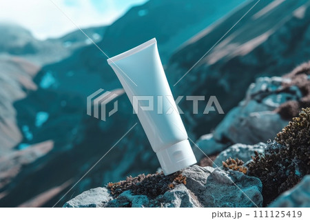 AI-generated content. Mockup cosmetic product. skin care and treatment. Generative AI 111125419