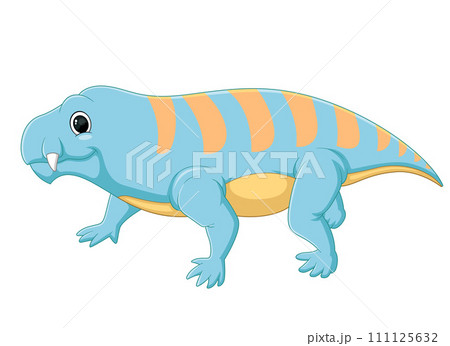 Cartoon diycnodont dinosaur on white background of illustration 111125632