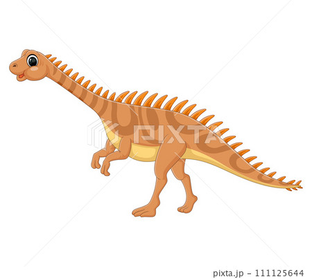 Cartoon ignavusaurus dinosaur on white...のイラスト素材 [111125644] - PIXTA