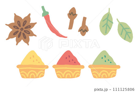 インドのスパイス（文字なし） 111125806