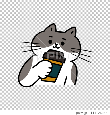 cat drinking something 111126057