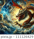 幻想的な西洋のドラゴン 111126429