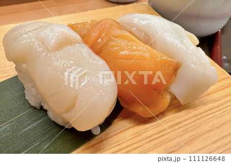 美味しい貝の握り 美味しい貝の握り 111126648