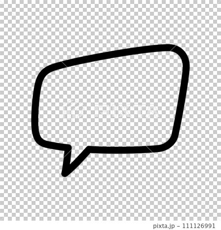 ゆるっとしたフキダシアイコン(ベクターデータは線の編集可能) ゆるっとしたフキダシアイコン(ベクターデータは線の編集可能) 111126991