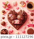 かわいいバレンタインのチョコレート 111127296