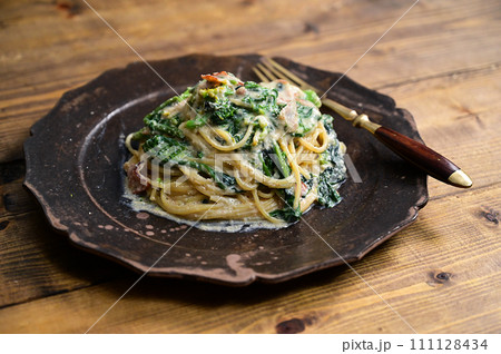 ほうれん草の明太豆乳クリームパスタ ほうれん草の明太豆乳クリームパスタ 111128434