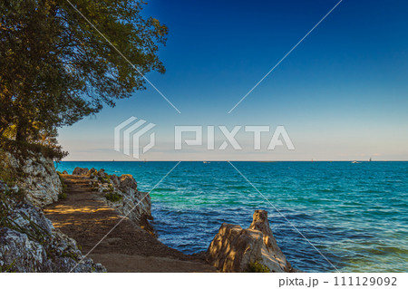 Croatia - beautiful Mediterranean coast landscape in Istria. Porec Adriatic Sea. Croatia - beautiful Mediterranean coast landscape in Istria. Porec Adriatic Sea. 111129092