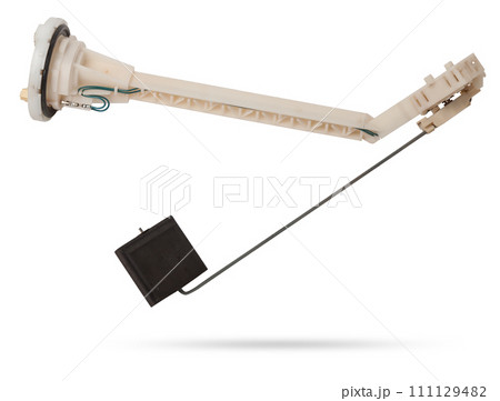 Car fuel gauge on a white isolated background. Catalog of used spare parts for vehicles. Car fuel gauge on a white isolated background. Catalog of used spare parts for vehicles. 111129482