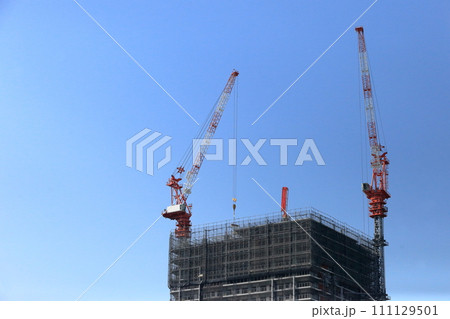 マンション工事 建設用クレーン マンション工事 建設用クレーン 111129501