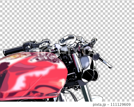 赤いオートバイ 111129609