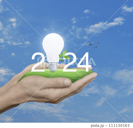 Happy new year 2024 ecological cover concept Happy new year 2024 ecological cover concept 111130163