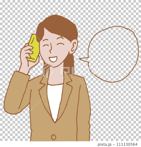スーツ姿の女性の上半身ポーズ4 スーツ姿の女性の上半身ポーズ4 111130564