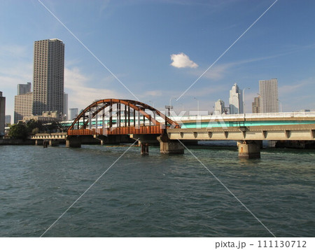 東京都中央区晴海の晴海橋梁 (旧晴海鉄道橋)の風景 111130712
