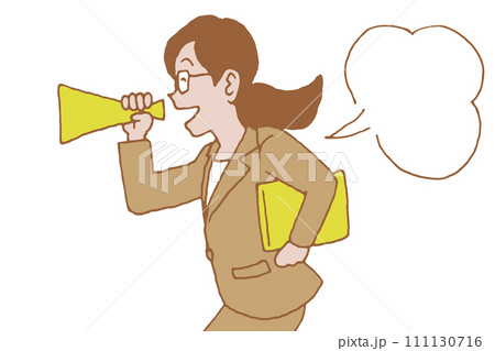 スーツ姿の女性の上半身ポーズ13 111130716