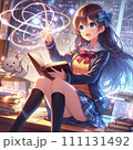 地球を見つめる女の子 111131492