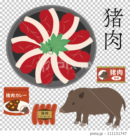 Boar meat illustration 111131747