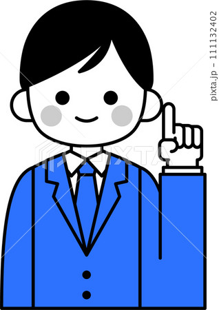 シンプルなサラリーマンイラスト 111132402