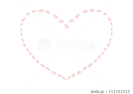 桜の花びらのハート 桜の花びらのハート 111132523