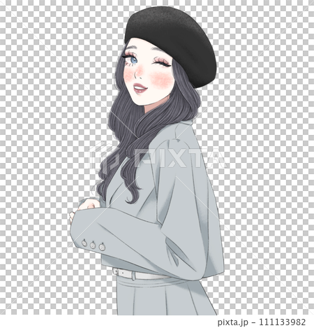 ウインクする女性 111133982