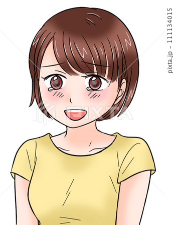 嬉しくて泣いている女性 111134015