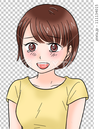 嬉しくて泣いている女性 111134015