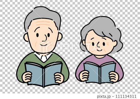 讀書的資深夫婦 讀書的資深夫婦 111134311