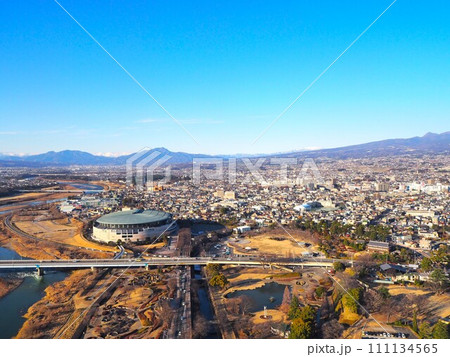 前橋市街地と上州の山 前橋市街地と上州の山 111134565