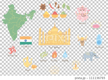 Assortment of Indian motifs (vector included) Assortment of Indian motifs (vector included) 111136785