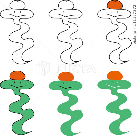 ヘビの手描きイラストのイラスト素材 [111137272] - PIXTA