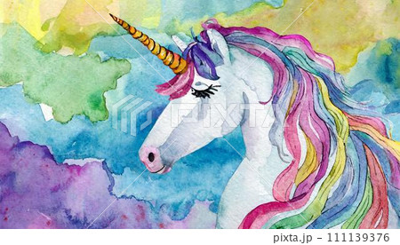 ユニコーンの油彩画40✖️38 ユニコーンの油彩画40✖️38 ユニコーンの