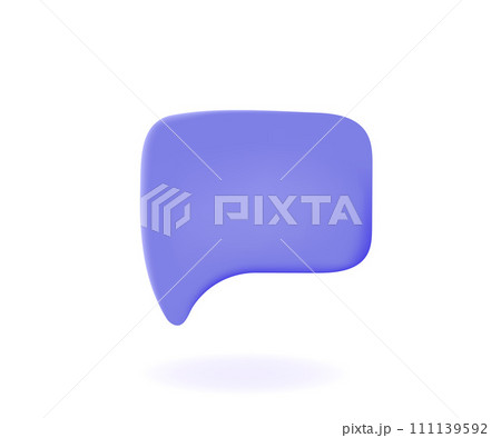 3d speech bubble element for social media. Vector illustration isolated on white background 111139592