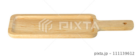 Square wooden tray  isolated 111139612